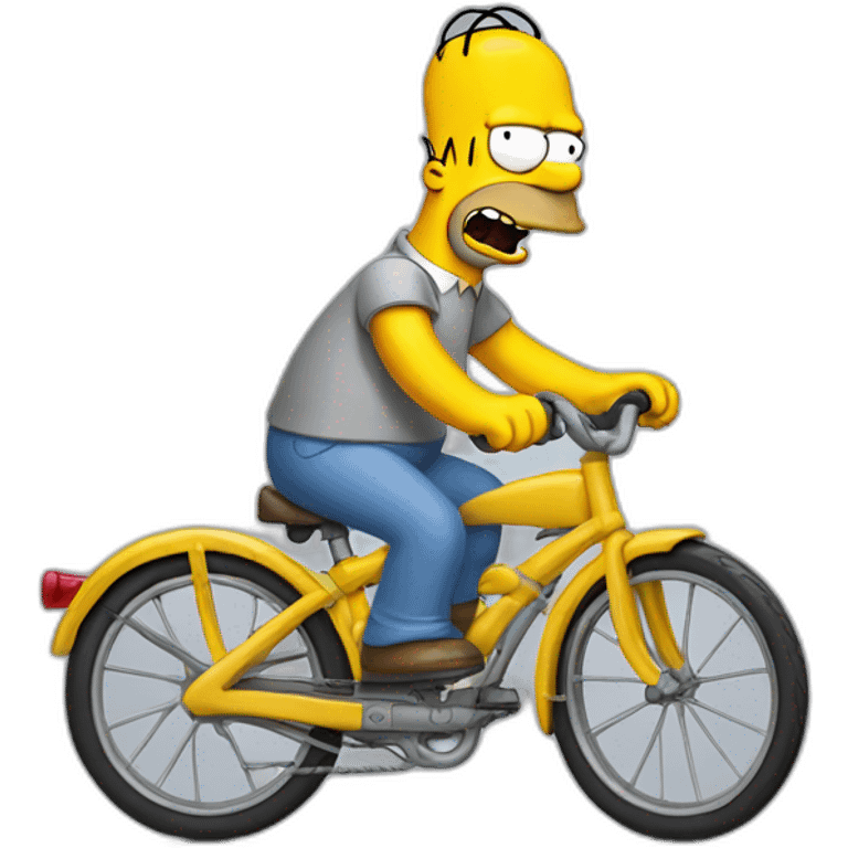 Homer Simpson riding bike emoji