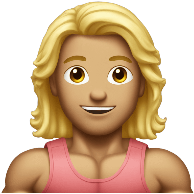 Blond bodybuilder  emoji