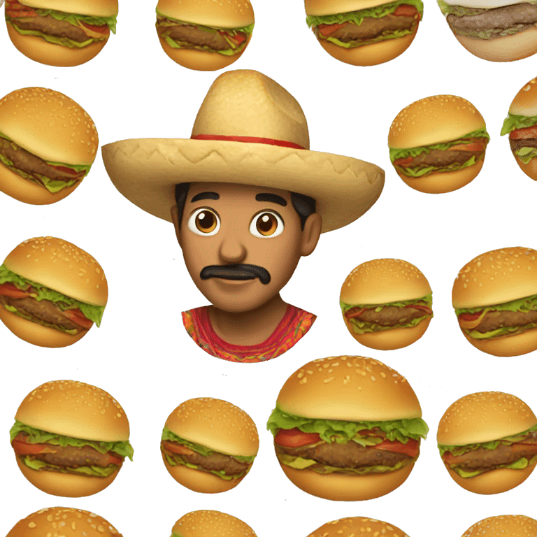 mexican with burgers emoji