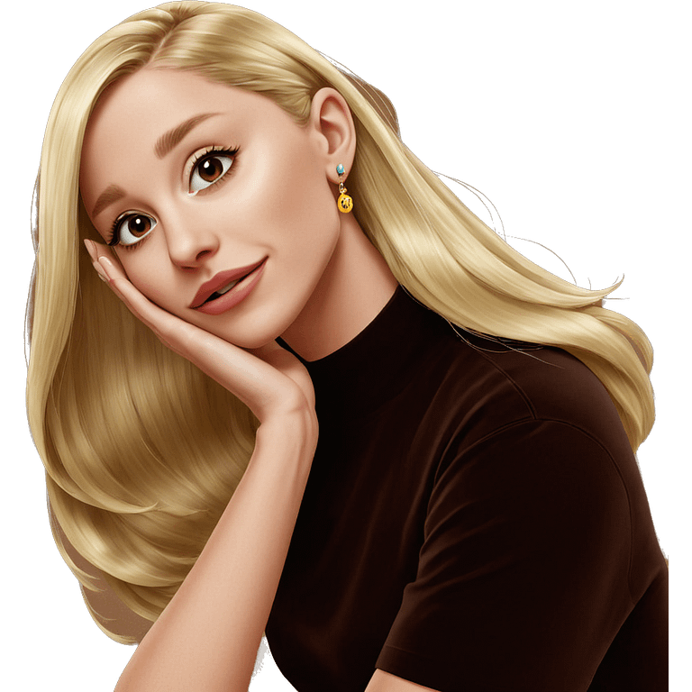 blonde girl with earrings emoji