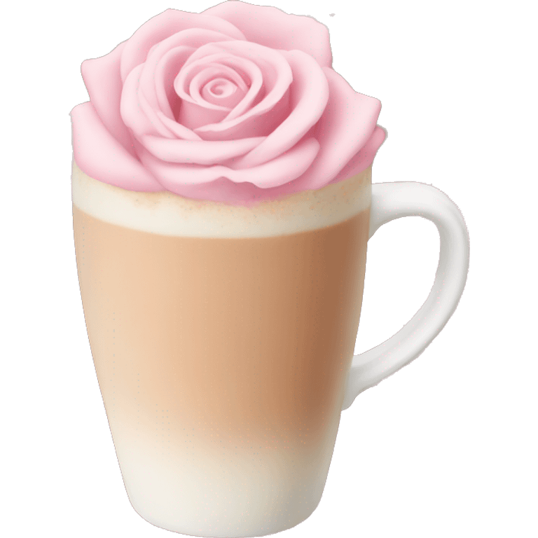 Light Pink Rose latte emoji