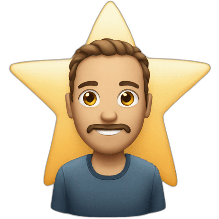 author with star emoji