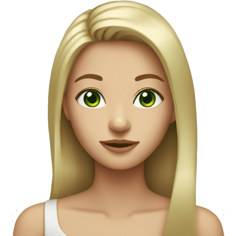 dark blonde girl green eyes emoji