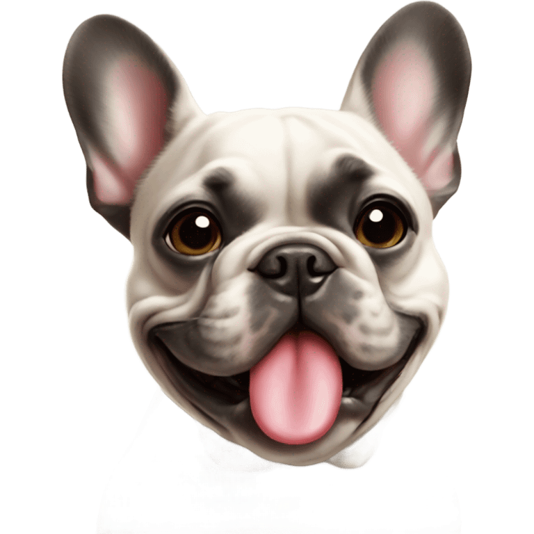 French bulldog blowing a kiss emoji