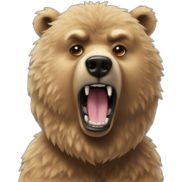 grizzly bear - angry- poodle emoji