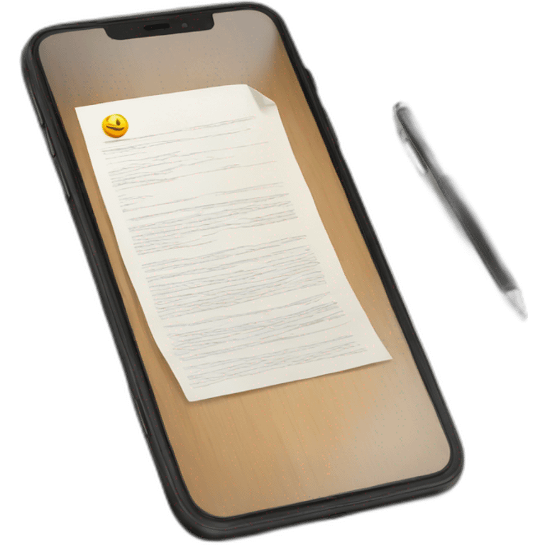 contract in smartphone emoji