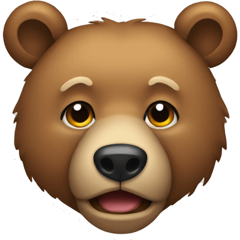 Bear head with a bow emoji