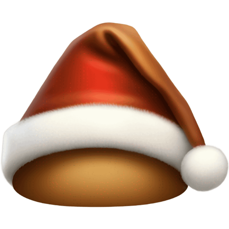 brown santa claus hat with shimmering garland emoji