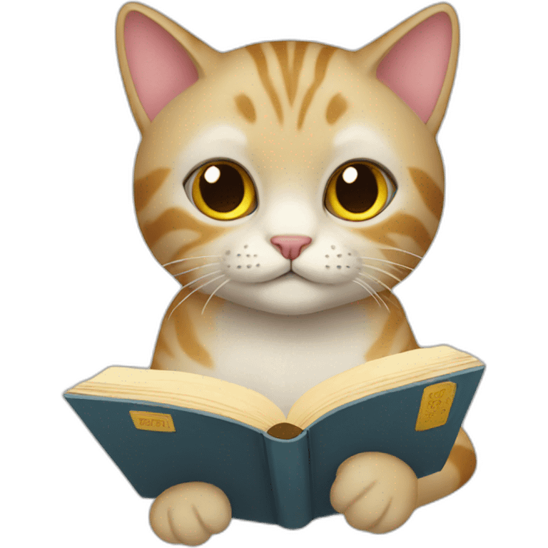 Cat with book emoji