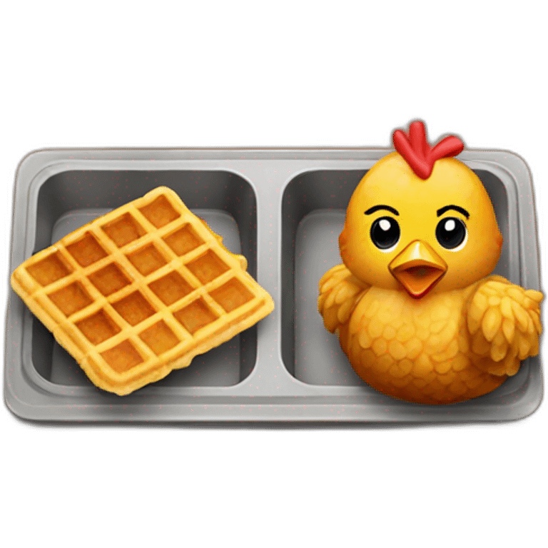 chicken and waffle emoji