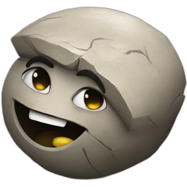 big laughing emoji boulder on greek mythical sisyphus emoji