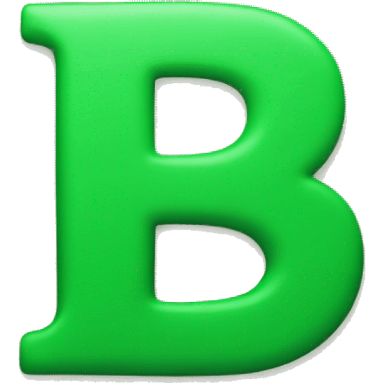 green B letter emoji