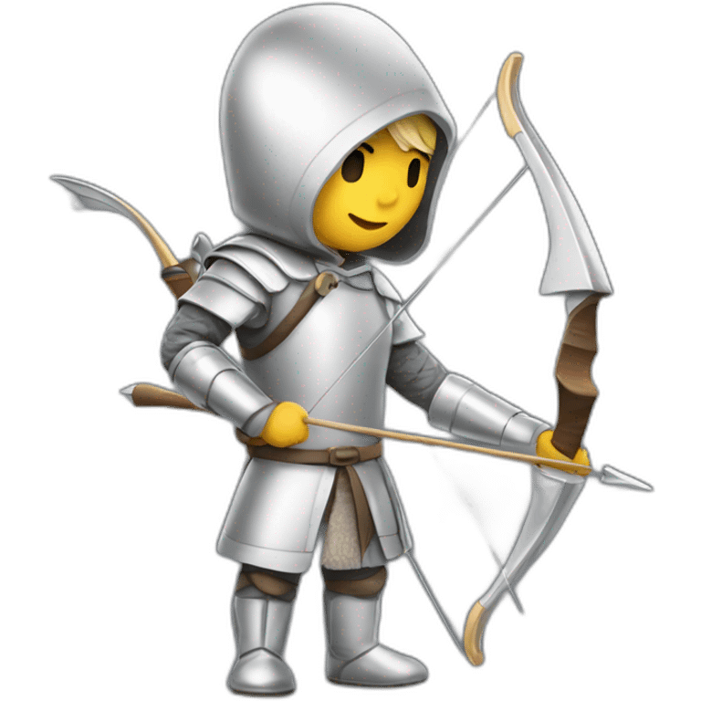 An archer made of silver emoji