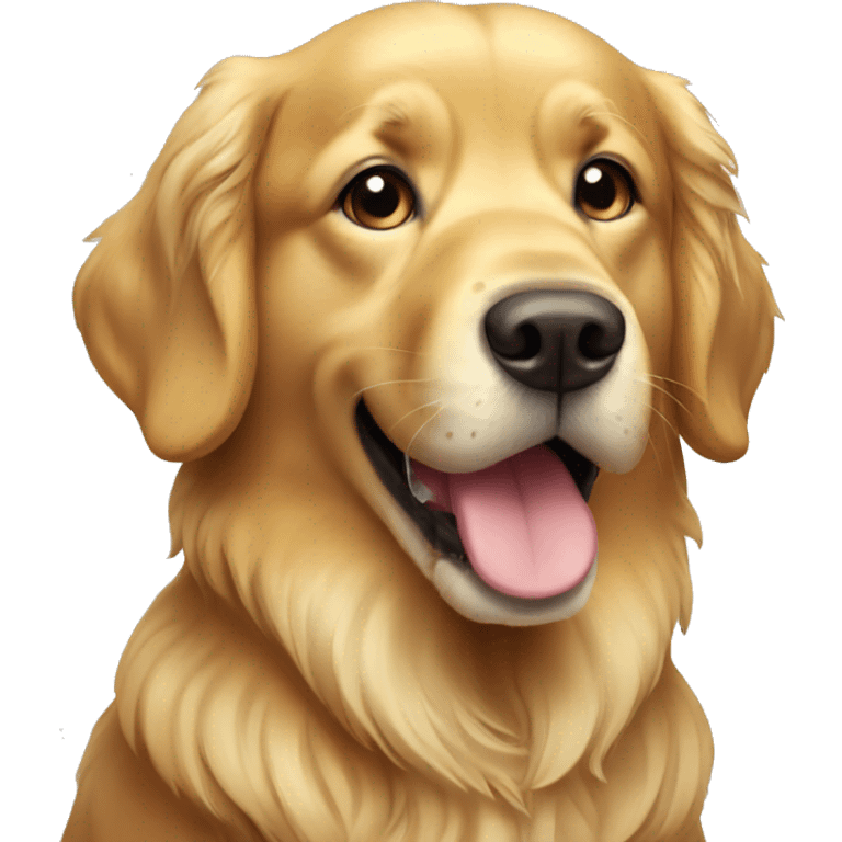 Golden retriever dog emoji