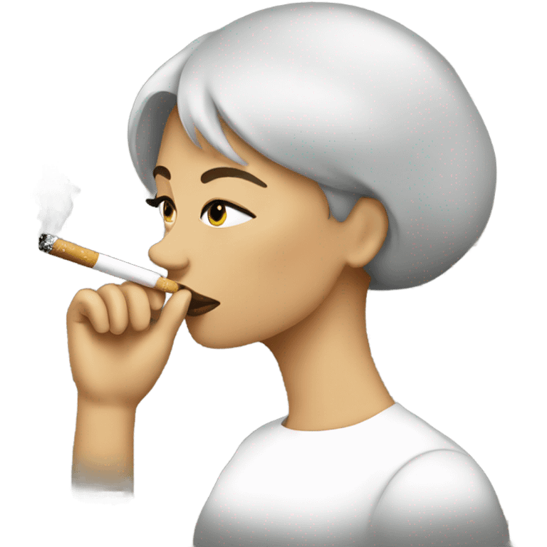 Woman smoking cigarettes  emoji