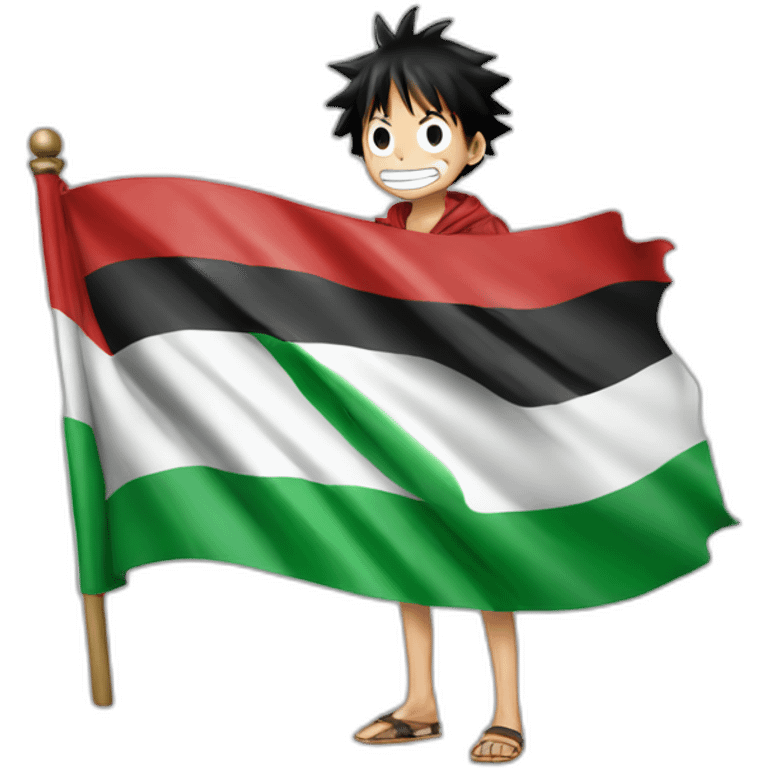 Luffy drapeau Palestine emoji