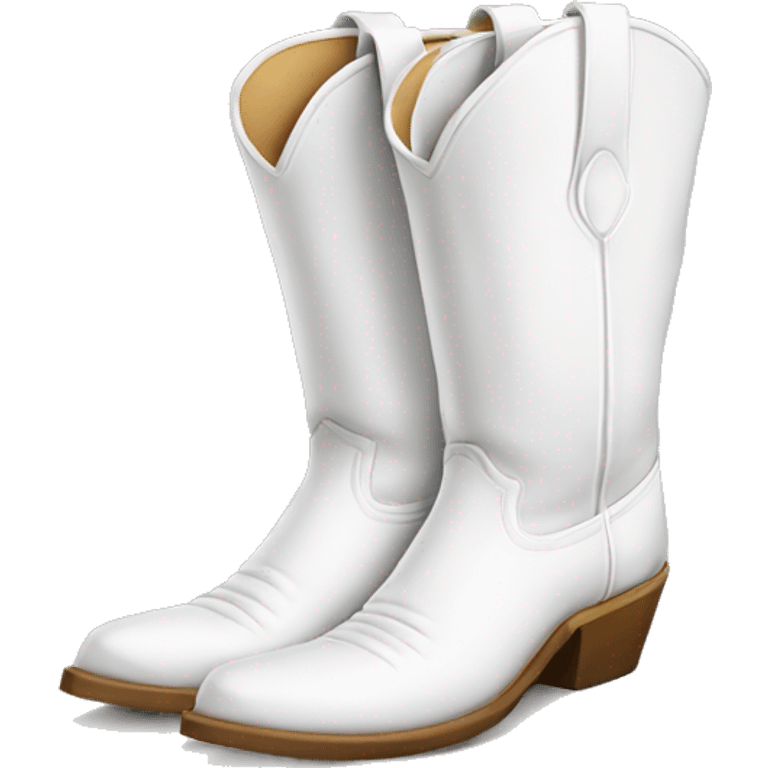 Cowboy boots white emoji