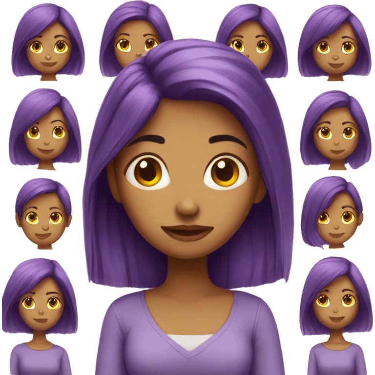 Girl with purple hair emoji