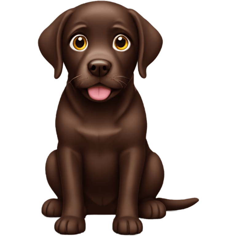 Chocolate Labrador  emoji