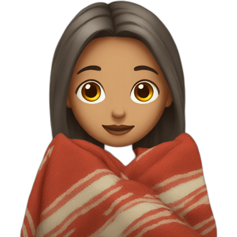 girl with a blanket emoji