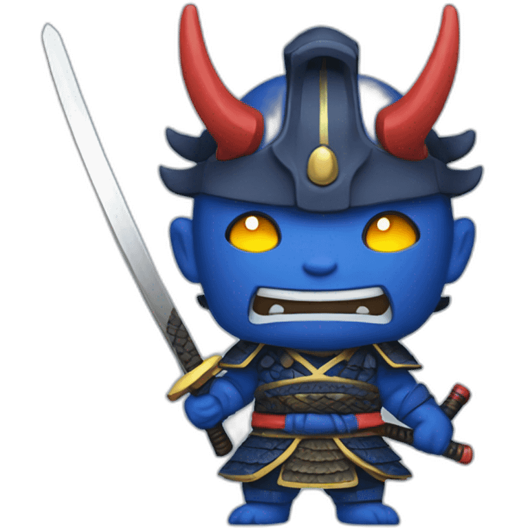 oni samurai blue emoji