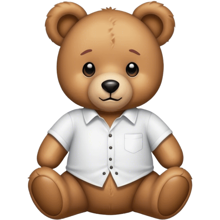 Teddy bear with white shirt  emoji