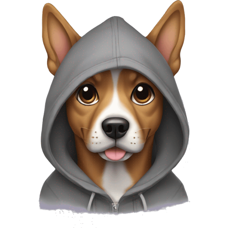 Dog with hoodie emoji