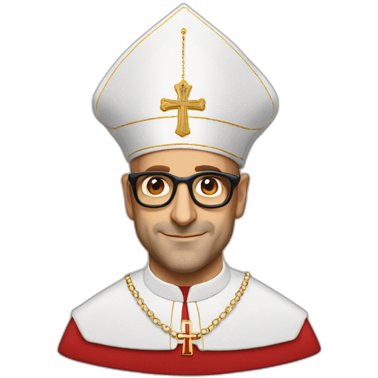 stanley tucci as a religious cardinal hat emoji