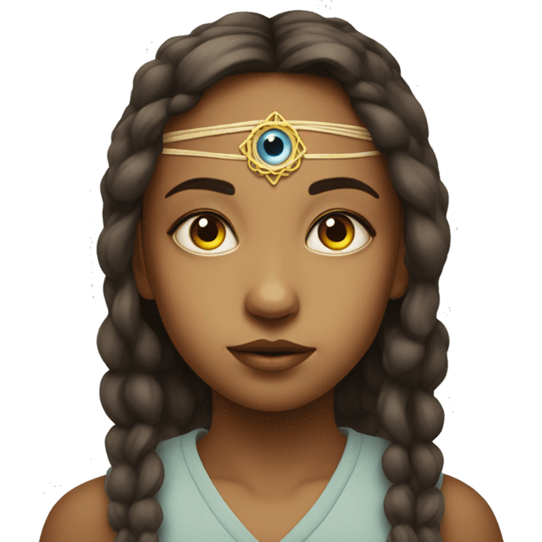 girl with a third eye that’s spiritual  emoji