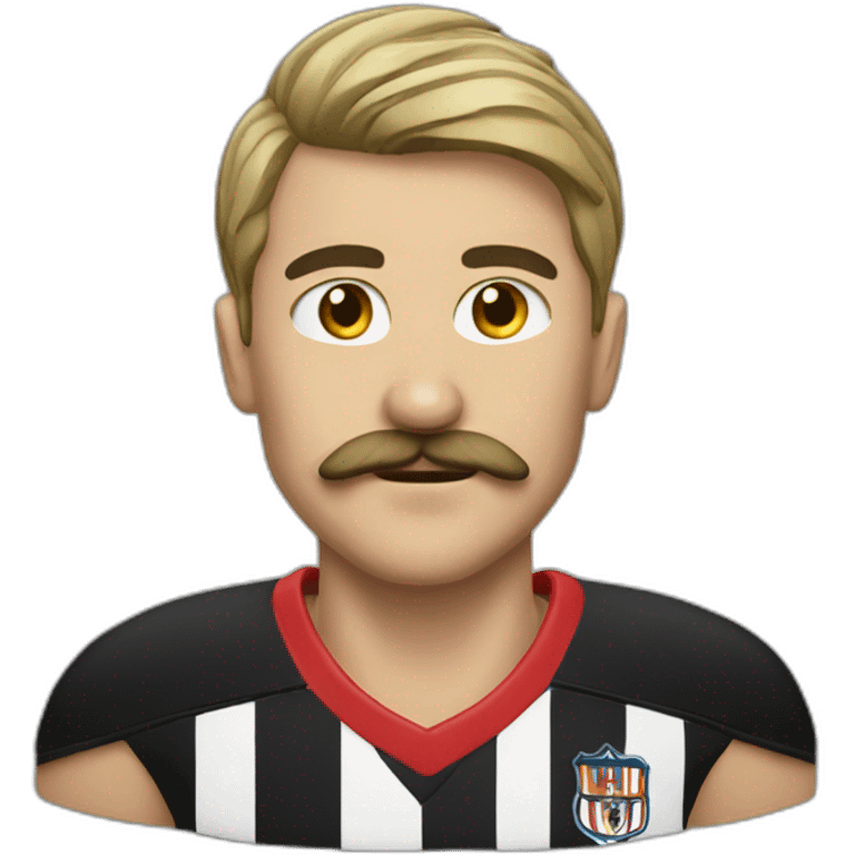 Footballer with mustache emoji