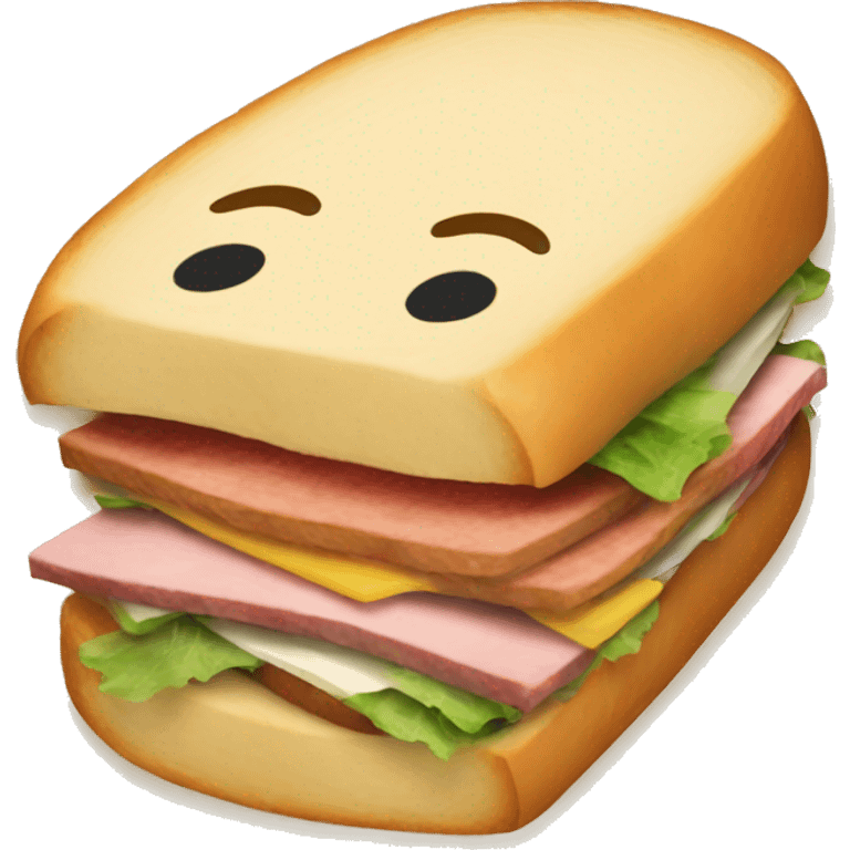 Sandwich with a big nose emoji