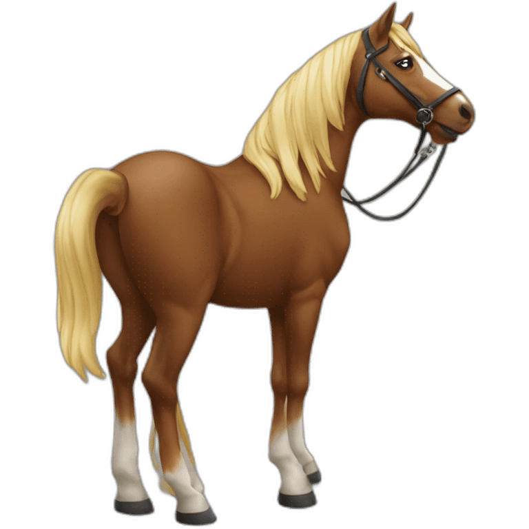 Chat sur un cheval emoji