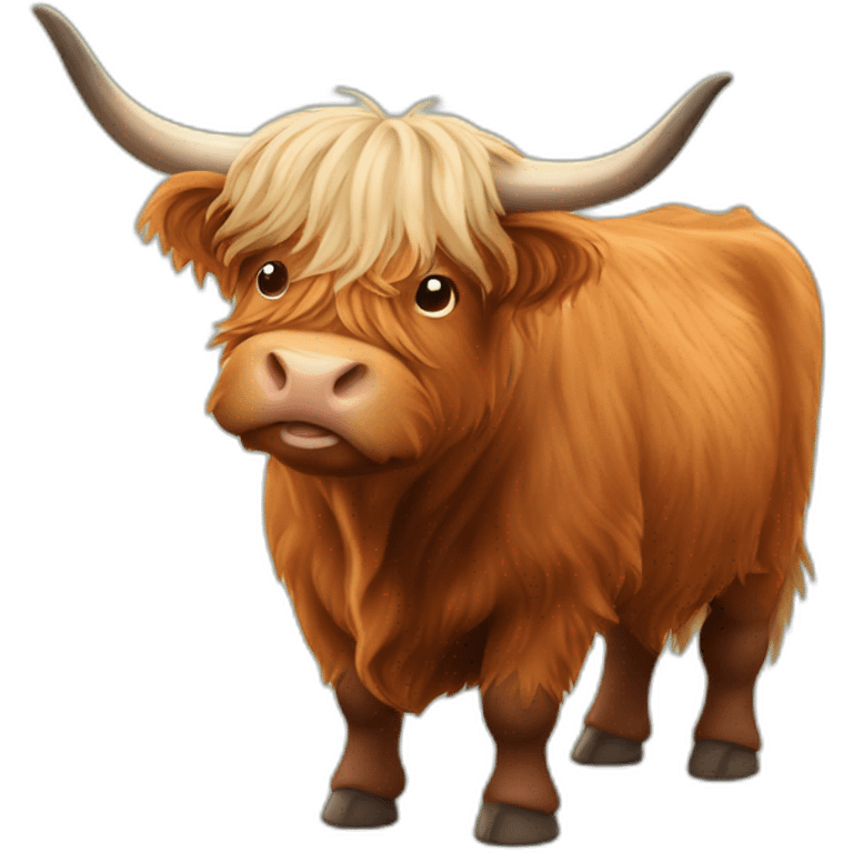 Fatty scottish highland cow emoji