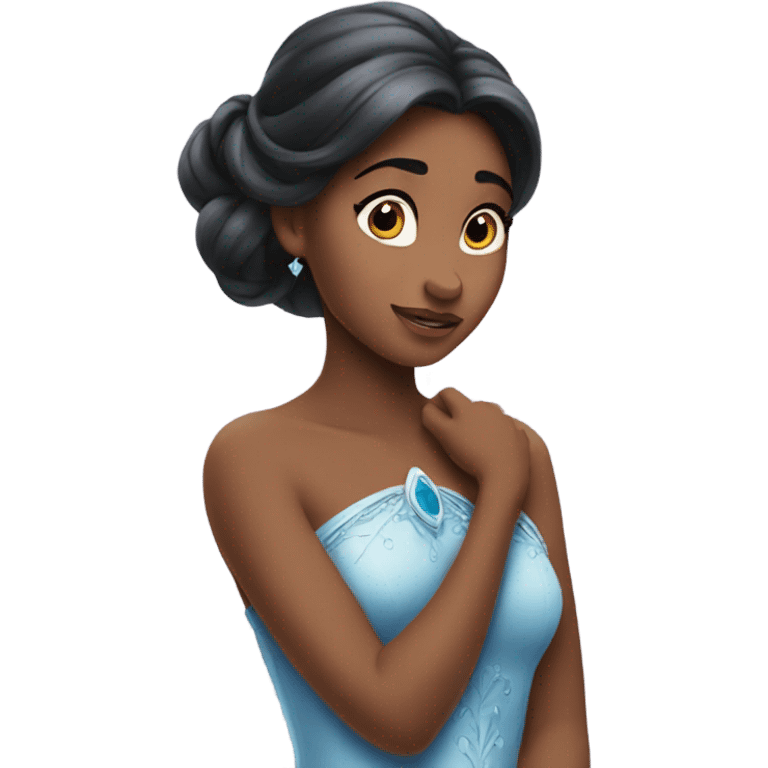 shy disney princess emoji