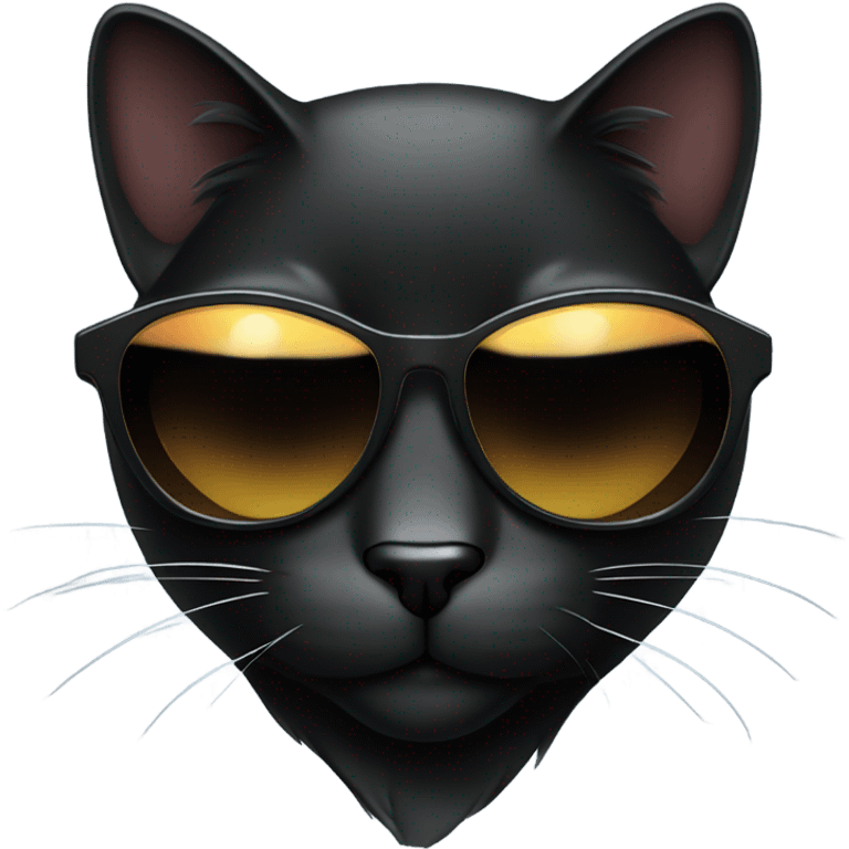 Black Cat with sunglasses emoji