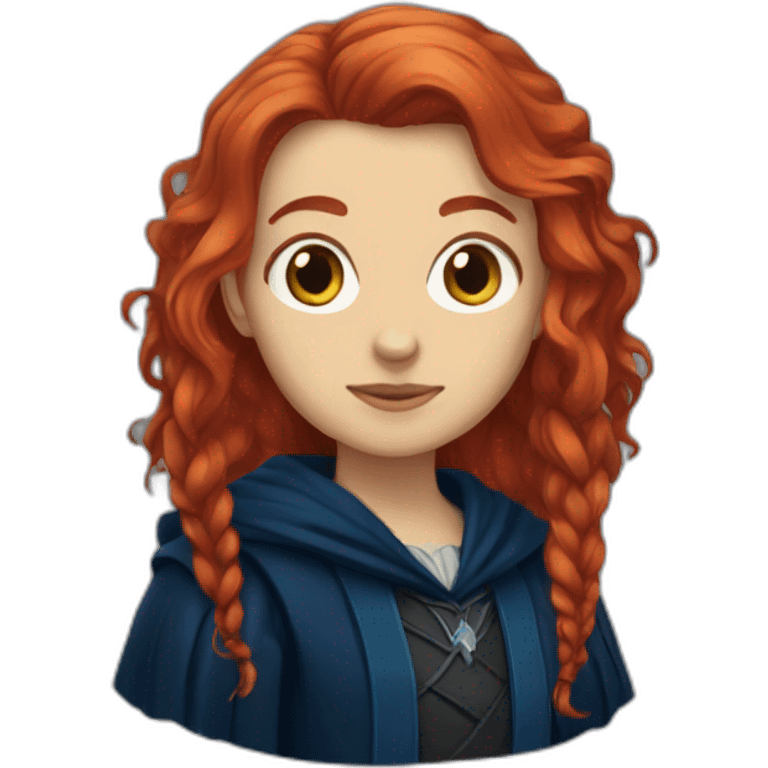 Red hair ravenclaw emoji