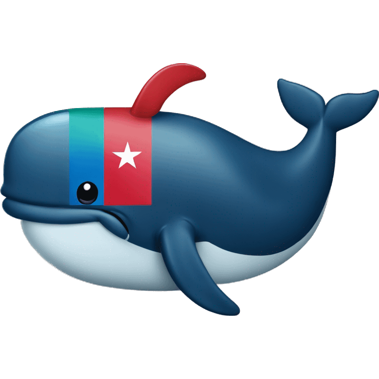 Whale with Azerbaijani flag emoji