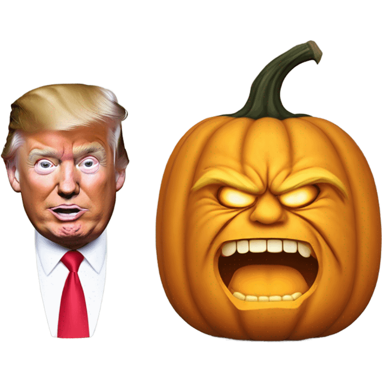 Trump evil pumpkin emoji