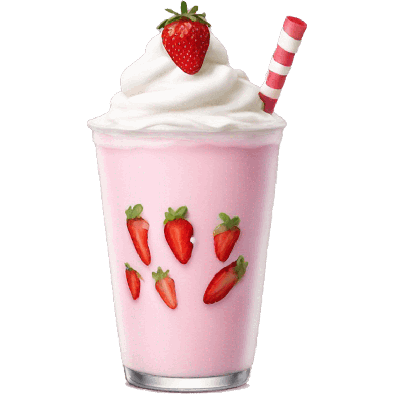 Strawberry milkshake  emoji