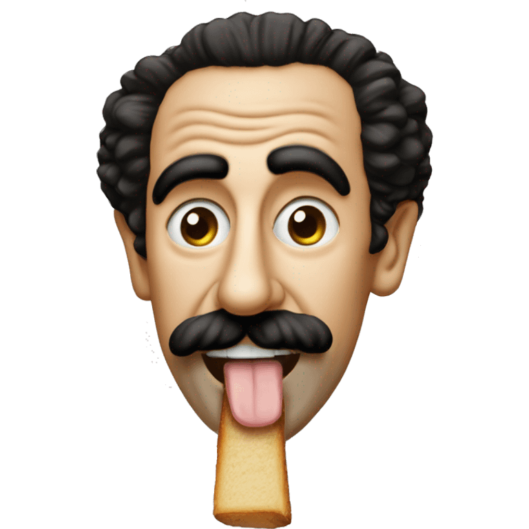 Borat face toasting a whidkyglsss emoji