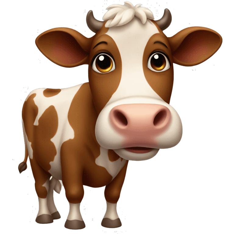 cute brown cow emoji