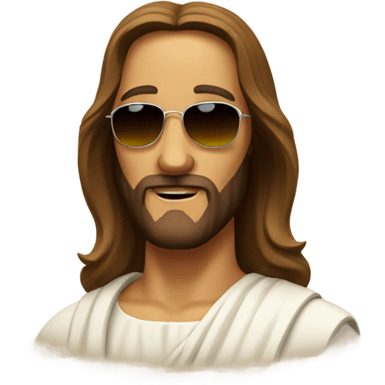 Jesus with sunglasses emoji