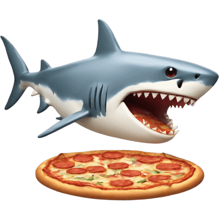 shark making a pizza  emoji