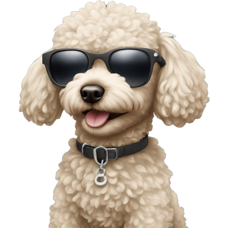 Toy poodle with sunglasses  emoji