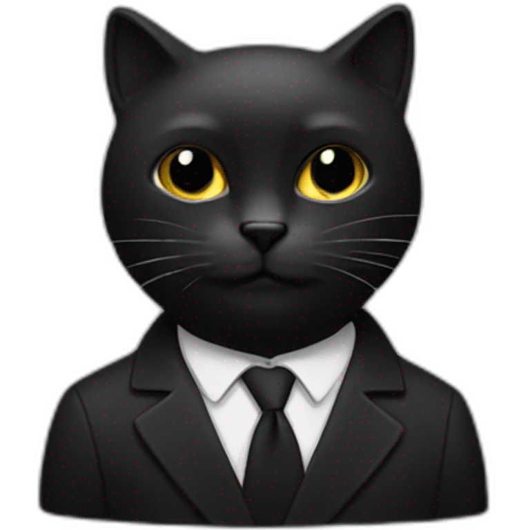 un chat  très noir emoji