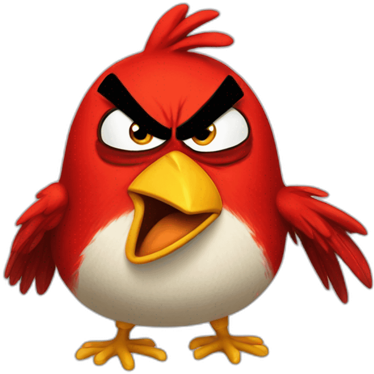 Red angrybird emoji