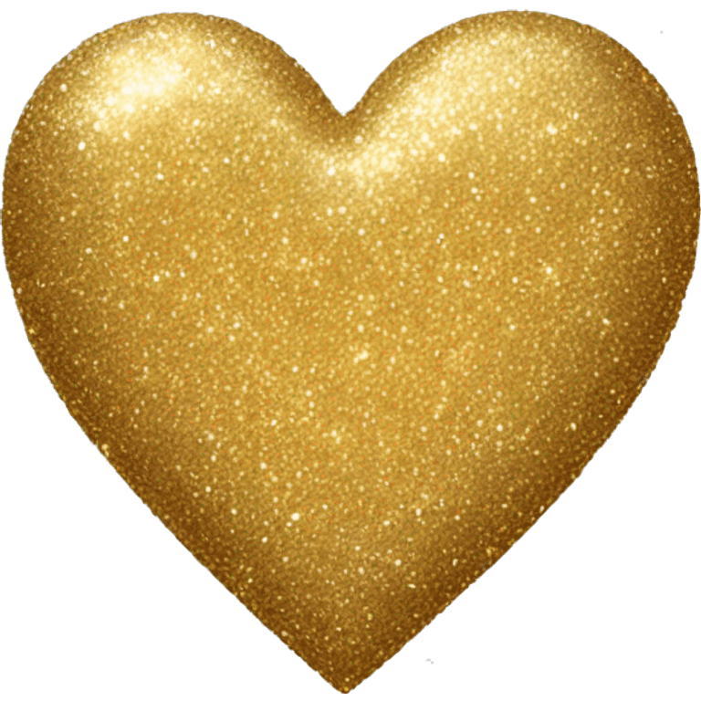 Gold glitter heart emoji