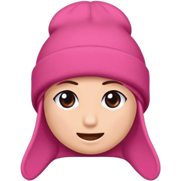 Chce sama czapkę beanie bez postaci noszącej ją, czapka ma być w kolorze brudnego różu  emoji