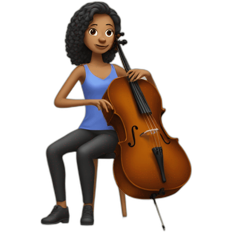 Woman playing cello emoji