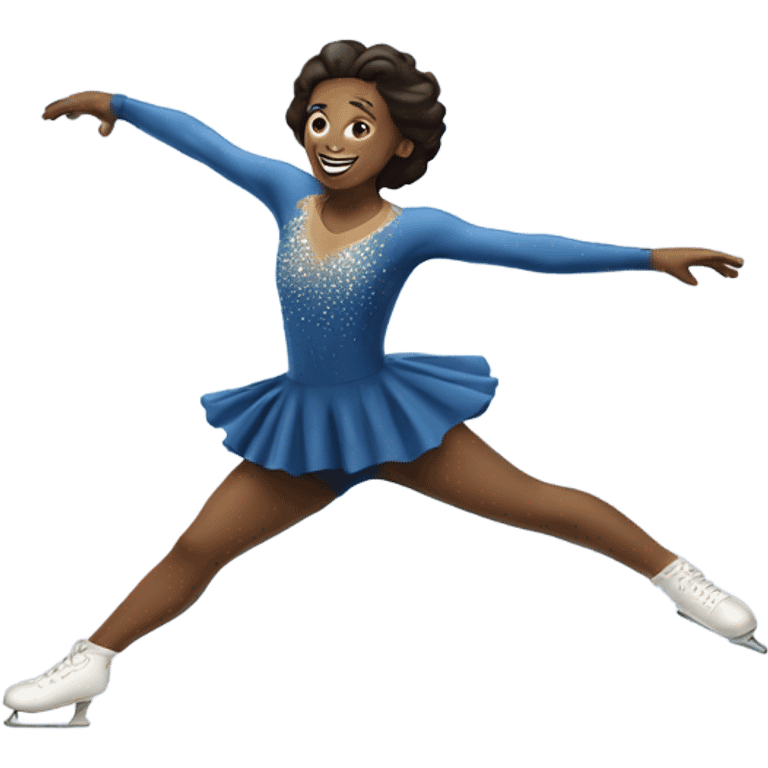 figure skater doing a jump  emoji